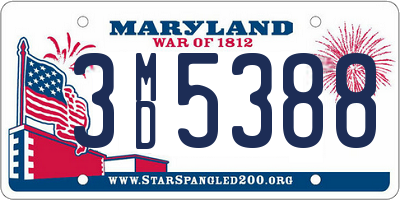 MD license plate 3MD5388