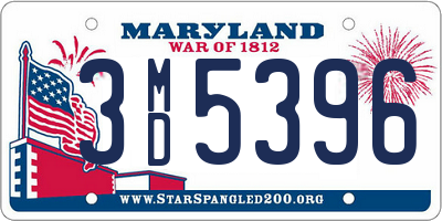 MD license plate 3MD5396