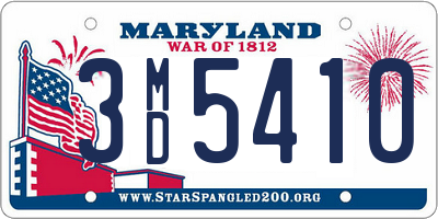 MD license plate 3MD5410