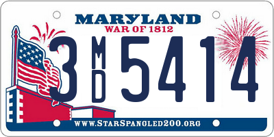 MD license plate 3MD5414