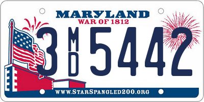 MD license plate 3MD5442