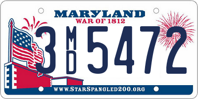 MD license plate 3MD5472