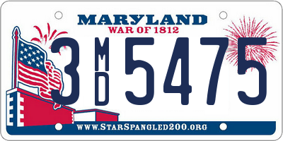 MD license plate 3MD5475