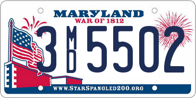 MD license plate 3MD5502