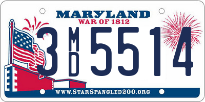 MD license plate 3MD5514
