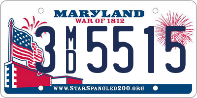 MD license plate 3MD5515