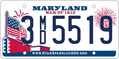 MD license plate 3MD5519