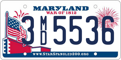 MD license plate 3MD5536
