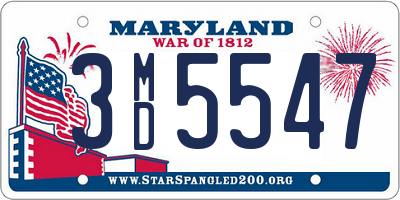 MD license plate 3MD5547