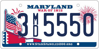 MD license plate 3MD5550