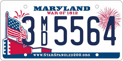 MD license plate 3MD5564