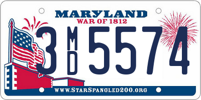 MD license plate 3MD5574