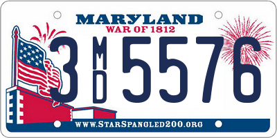 MD license plate 3MD5576