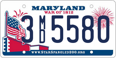MD license plate 3MD5580