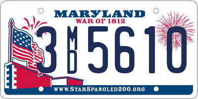 MD license plate 3MD5610