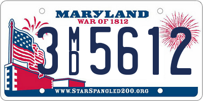 MD license plate 3MD5612