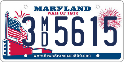 MD license plate 3MD5615