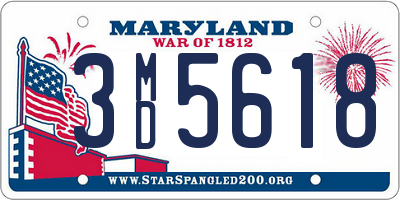 MD license plate 3MD5618