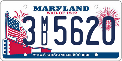 MD license plate 3MD5620