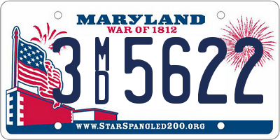 MD license plate 3MD5622