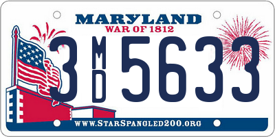 MD license plate 3MD5633