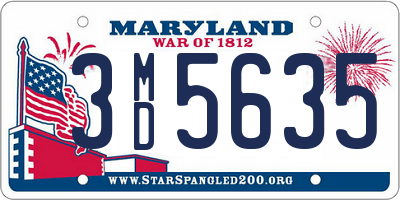 MD license plate 3MD5635