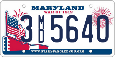 MD license plate 3MD5640