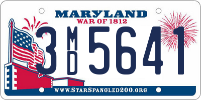 MD license plate 3MD5641