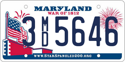 MD license plate 3MD5646