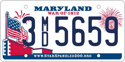 MD license plate 3MD5659