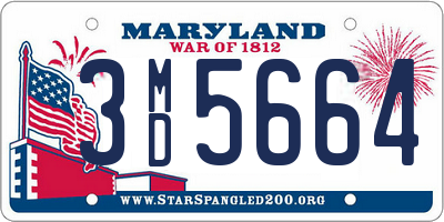 MD license plate 3MD5664