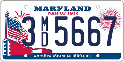 MD license plate 3MD5667
