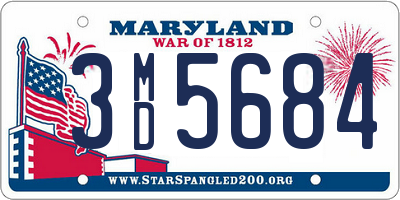 MD license plate 3MD5684