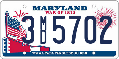 MD license plate 3MD5702