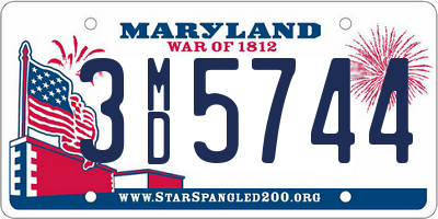 MD license plate 3MD5744
