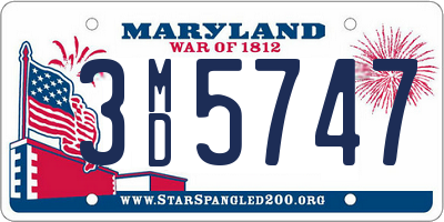 MD license plate 3MD5747