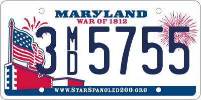 MD license plate 3MD5755
