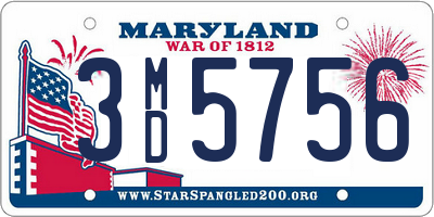 MD license plate 3MD5756