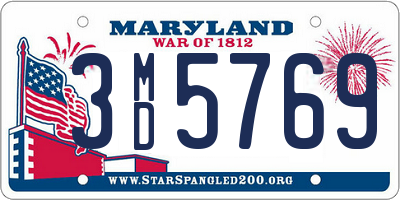 MD license plate 3MD5769