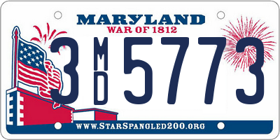 MD license plate 3MD5773