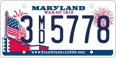 MD license plate 3MD5778