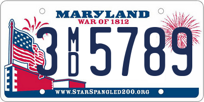 MD license plate 3MD5789