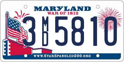 MD license plate 3MD5810