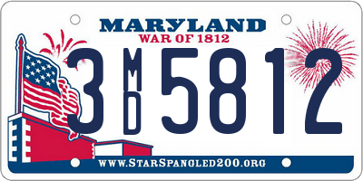 MD license plate 3MD5812