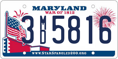 MD license plate 3MD5816