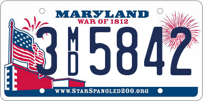 MD license plate 3MD5842
