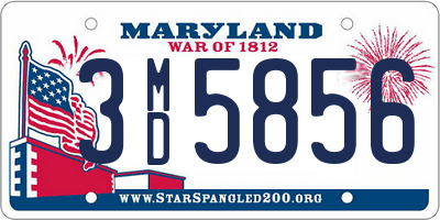 MD license plate 3MD5856