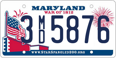 MD license plate 3MD5876
