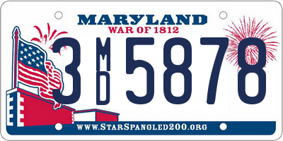 MD license plate 3MD5878