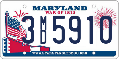 MD license plate 3MD5910